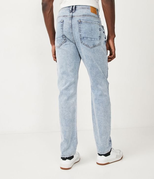 Pantalón Comfort Slim Jeans con Bolsillos Azul 3