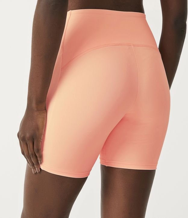 Bermuda Ciclista Deportiva en Poliamida con Cinturilla Texturizada Naranja 3
