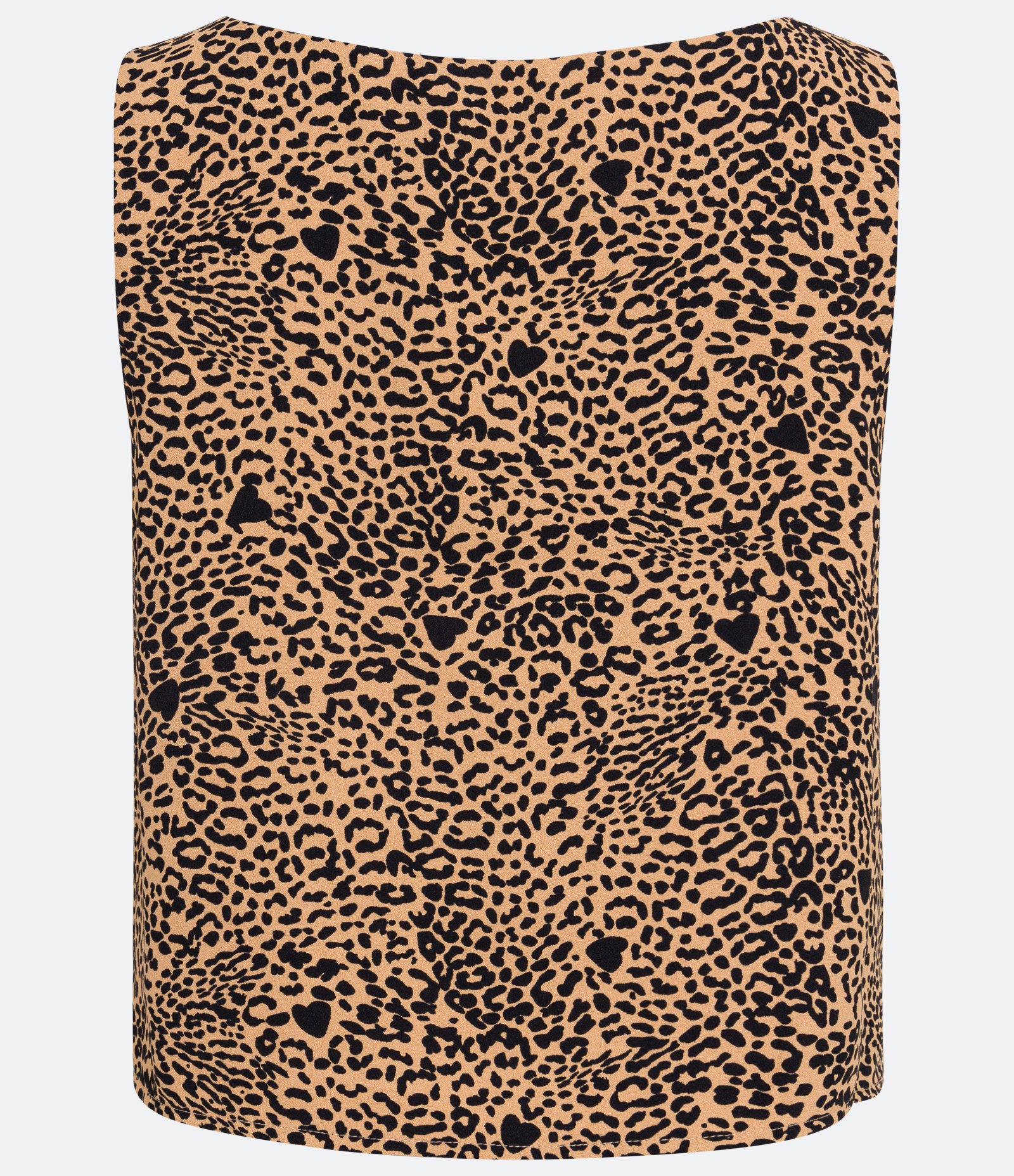 Blusa em Crepe com Laço e Estampa Animal Print Onça Marrom 2