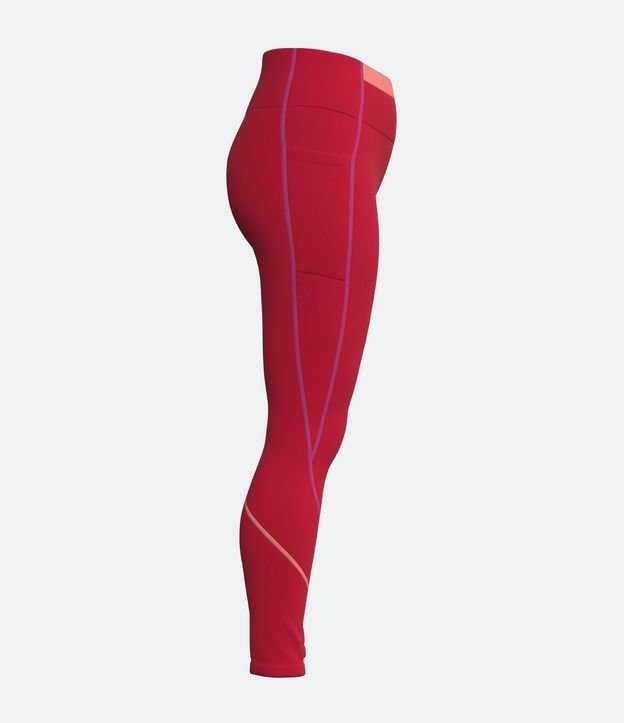 Pantalón Legging Deportivo en Poliamida con Detalles Contrastantes Rojo 6