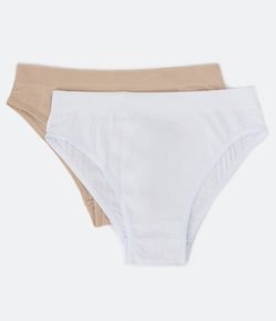 Kit 02 Calcinhas Biquíni em Poliamida Sem Costura DelRio
