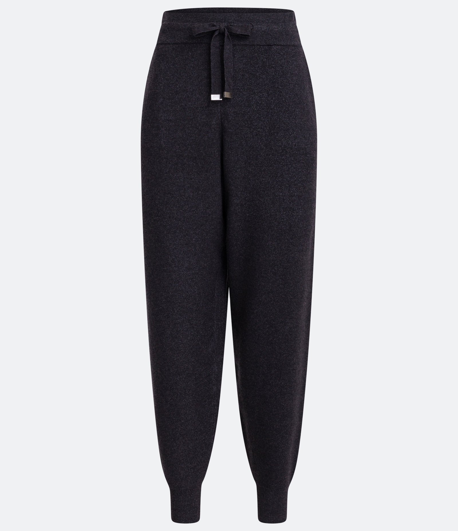 Calça Jogger em Tricô com Amarração no Cós Cinza Chumbo 4