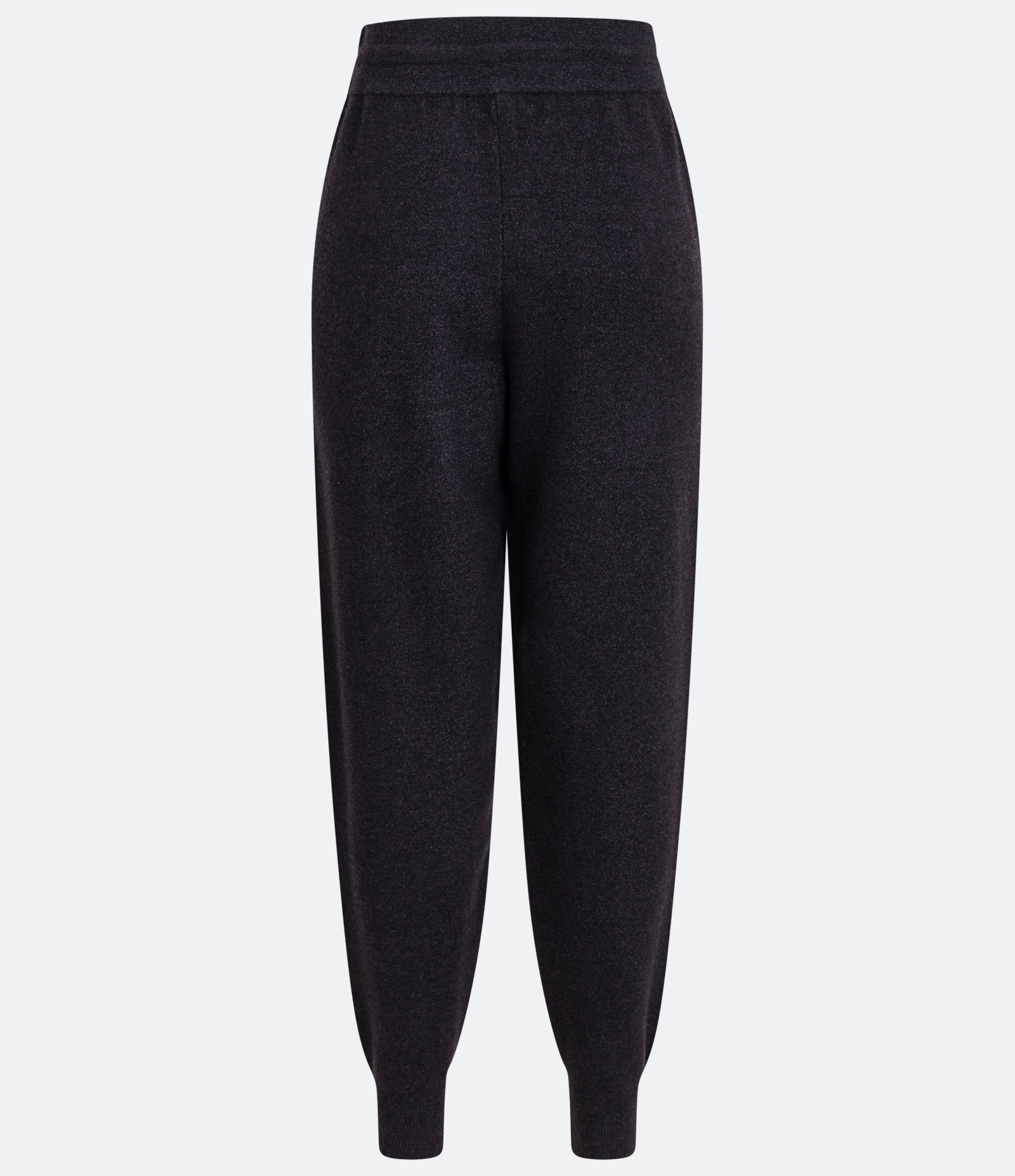 Calça Jogger em Tricô com Amarração no Cós Cinza Chumbo 5