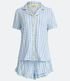 Imagem miniatura do produto Pijama Americano Corto en Viscolycra con Short Volado Azul 5