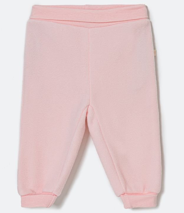 Conjunto Infantil con Capucha y Textura de Lunares - Talle 0 a 18 meses Rosado 6