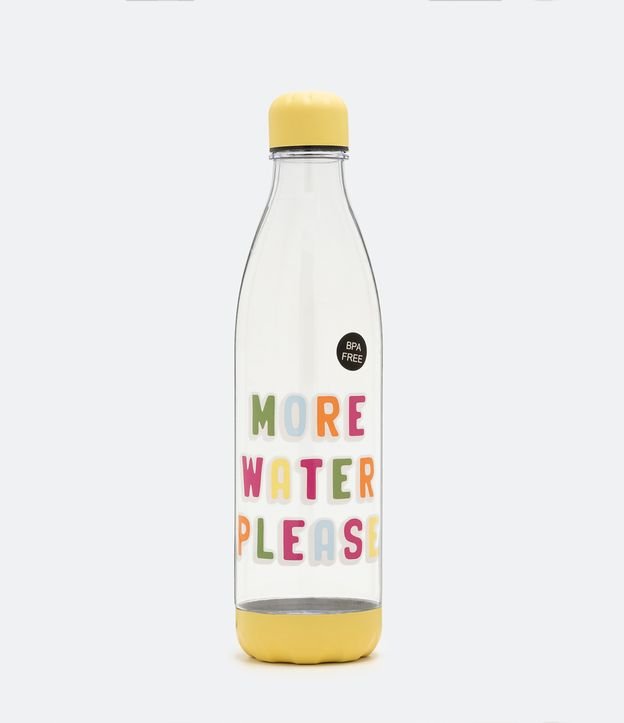 Botella de Plástico con Estampado More Water Please 1L Transparente 1
