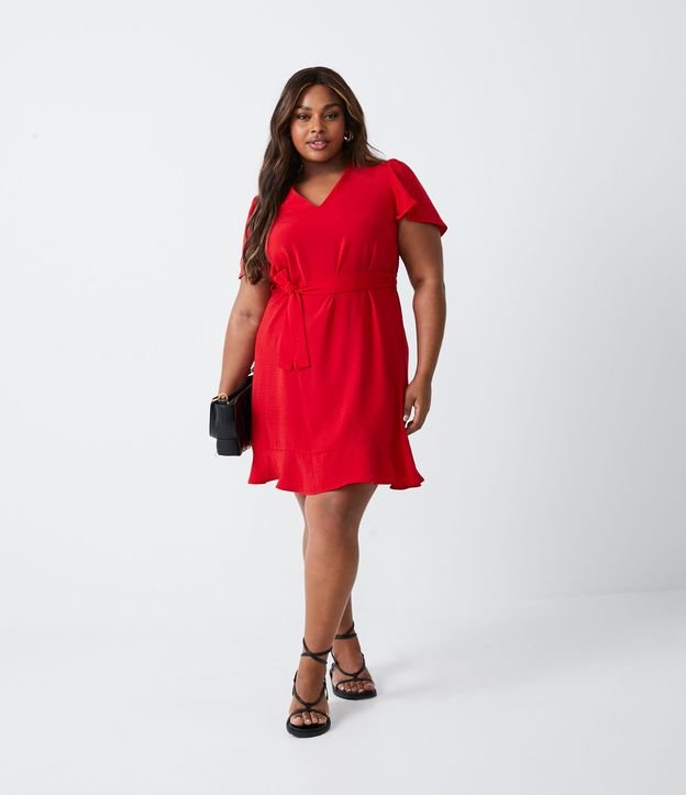 Vestido plus store size vermelho curto