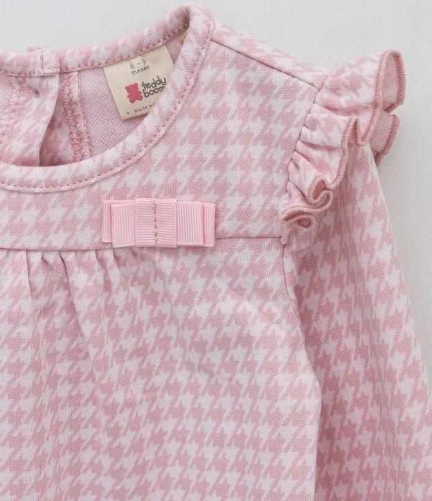 Vestido Infantil com Sobreposição Textura Xadrez e Botão de Coração - Tam 1  a 5 Anos - Renner