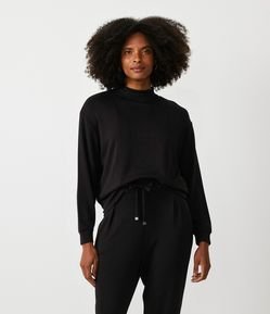 Blusa em Moletom com Recortes