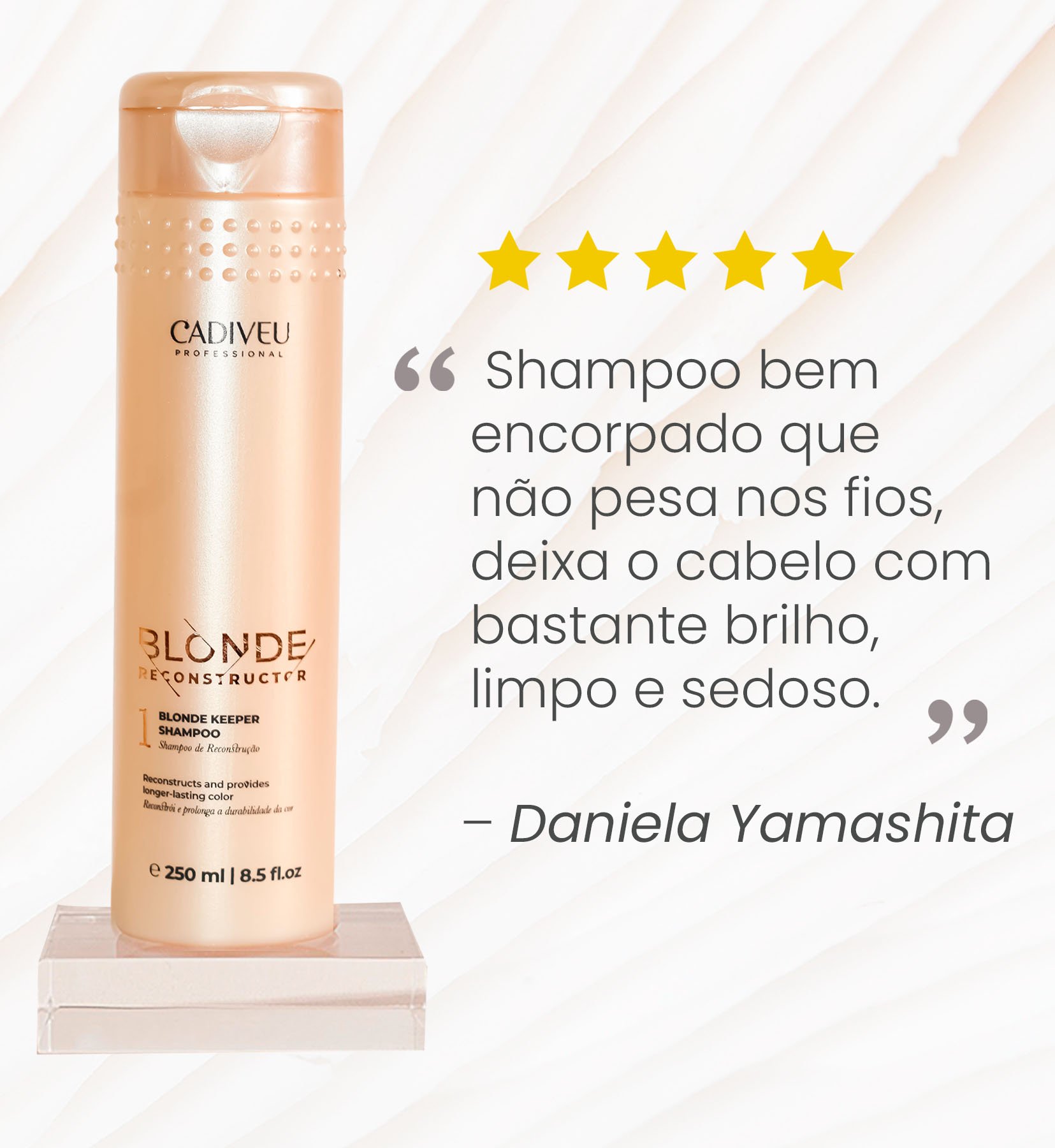 Shampoo Blonde Reconstructor Keeper 250ml  Cadiveu 250ml 4