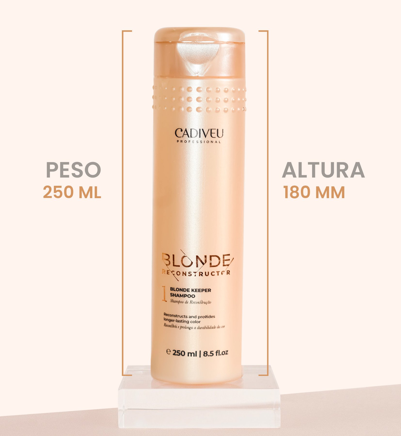 Shampoo Blonde Reconstructor Keeper 250ml  Cadiveu 250ml 6