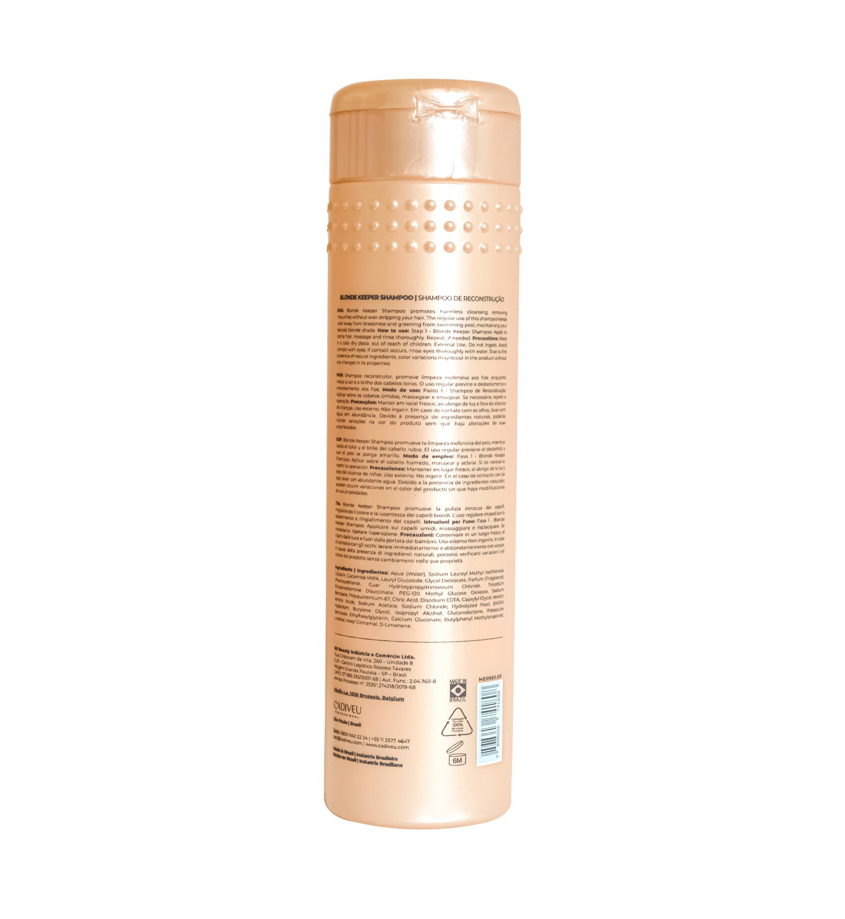 Shampoo Blonde Reconstructor Keeper 250ml  Cadiveu 250ml 7