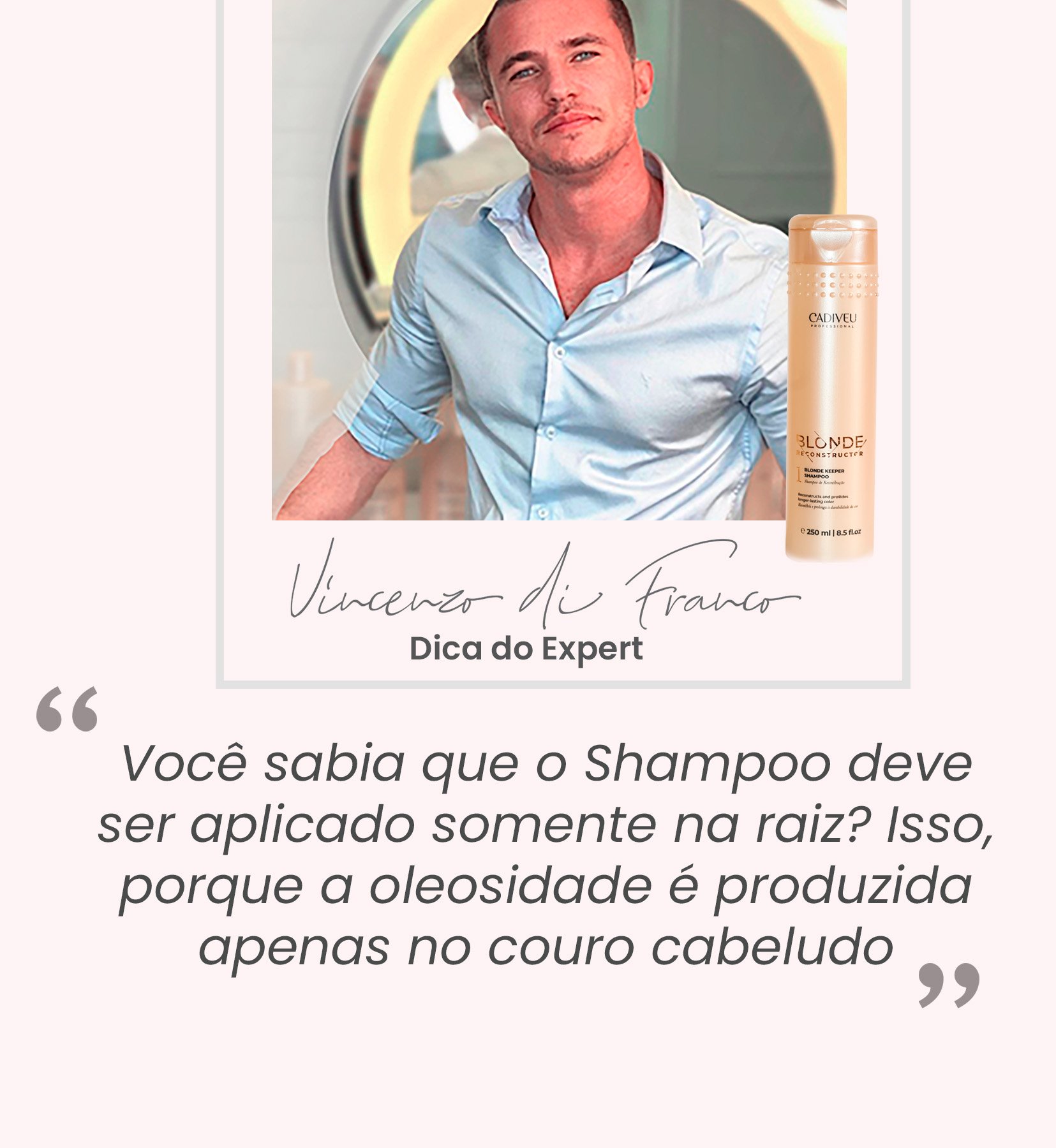 Shampoo Blonde Reconstructor Keeper 250ml  Cadiveu 250ml 9