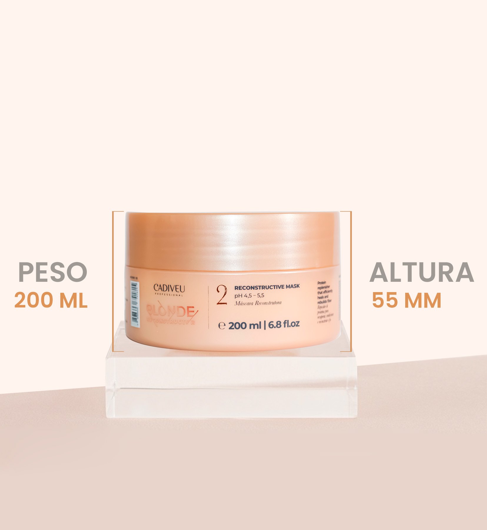 Mascara de Tratamento Blonde Reconstructive Mask 200ml Cadiveu 200ml 5