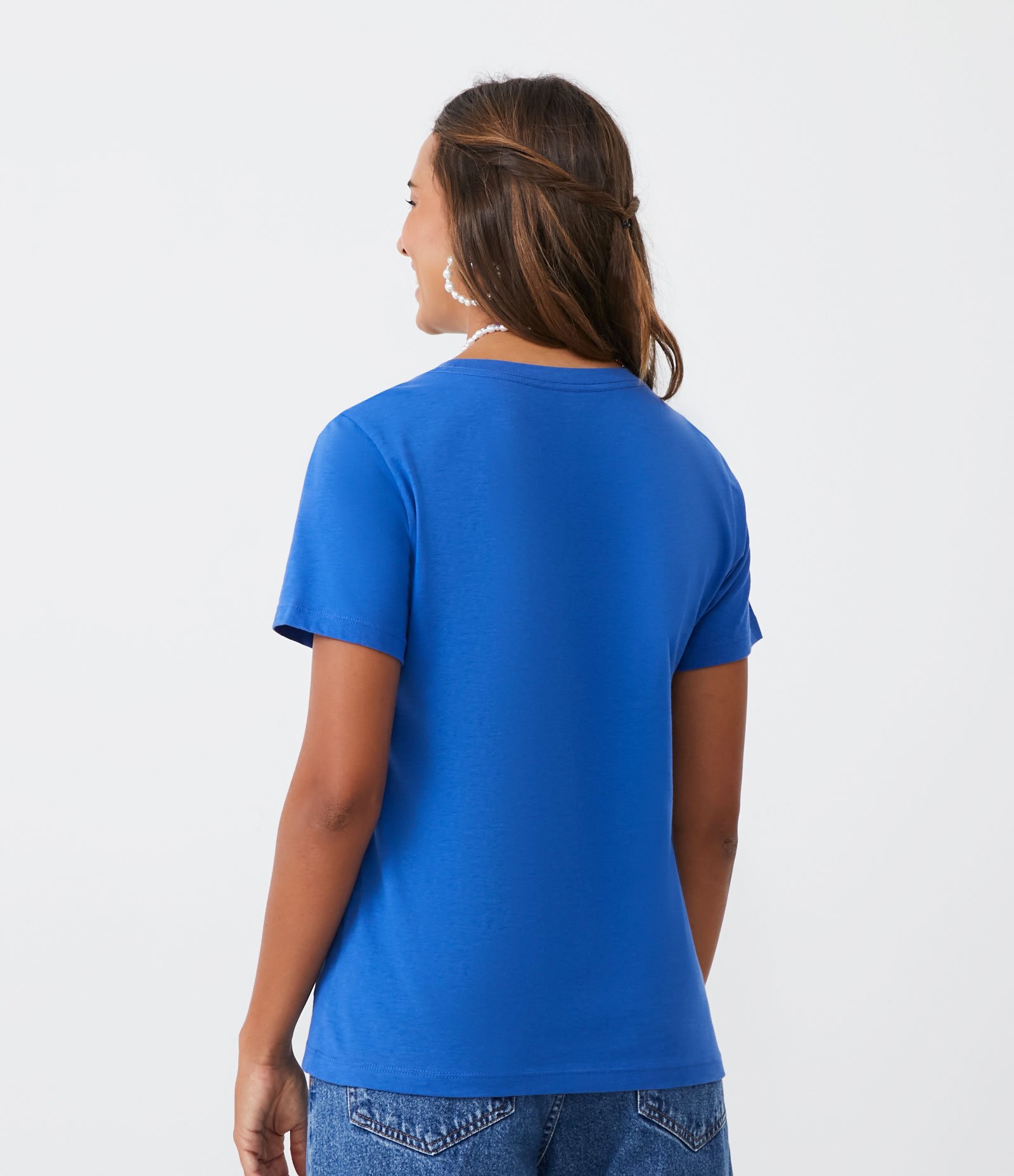 Camiseta Básica em Algodão com Manga Curta 4