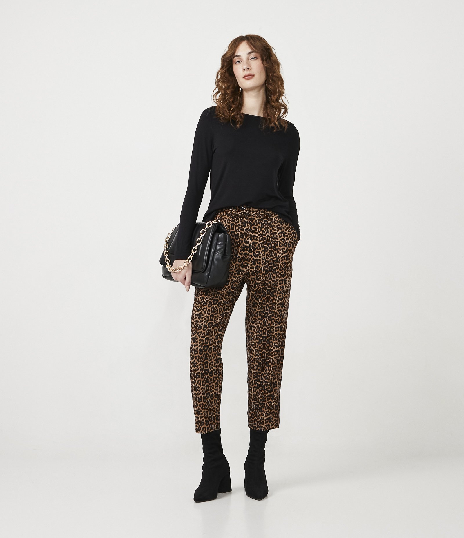 Calça Fluida com Estampa Animal Print Onça Marrom 1