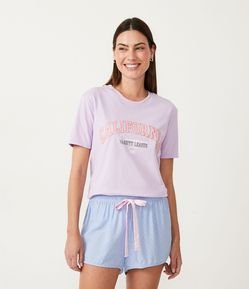 Blusa de Pijama em Algodão com Estampa California
