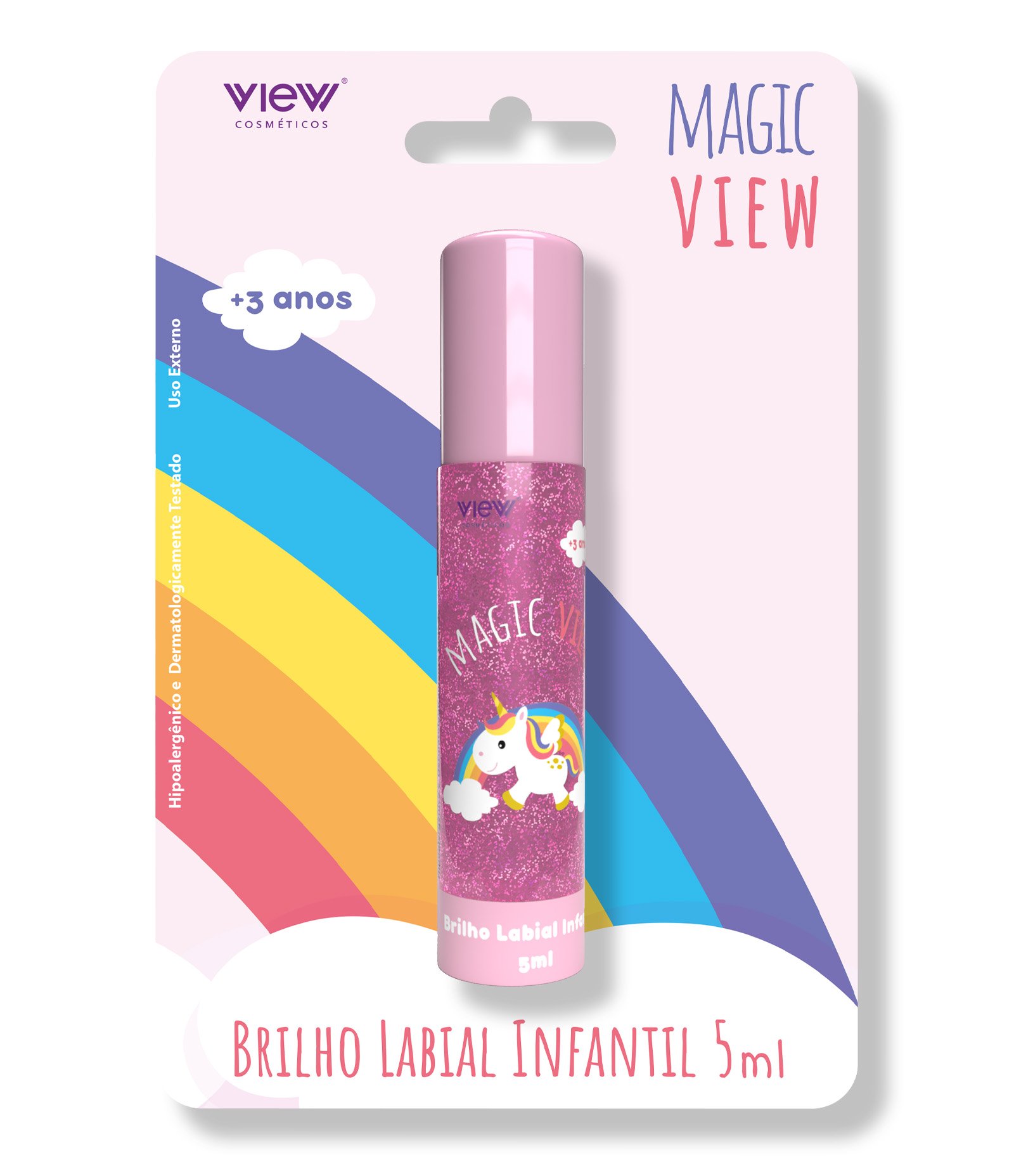 Brilho Labial Infantil Magic View 5ml 5