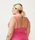 Imagem miniatura do produto Blusa Cropped en Lino con Lastex na Barra Curve & Plus Size Rosado 3