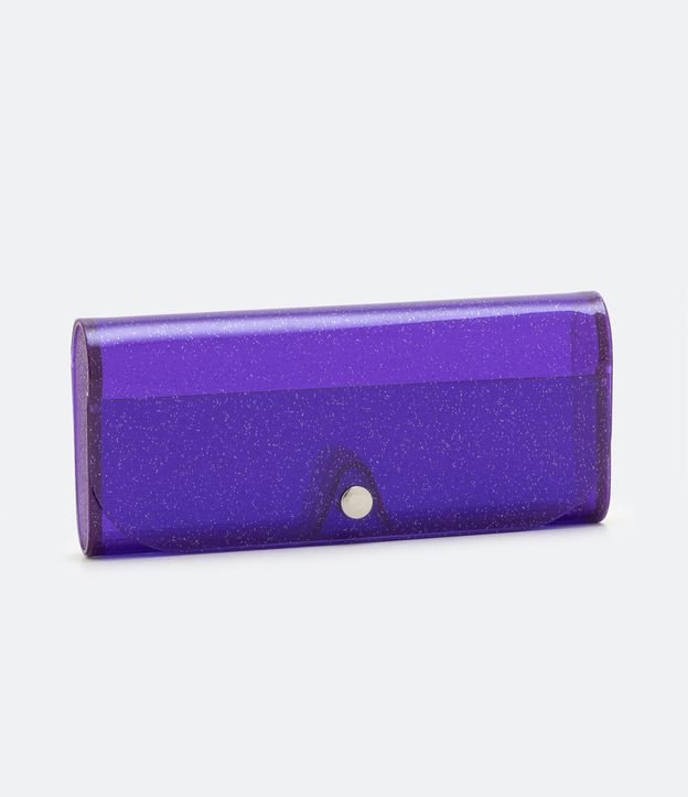 Estojo de Óculos em Plástico Modelo Envelope com Brilhos