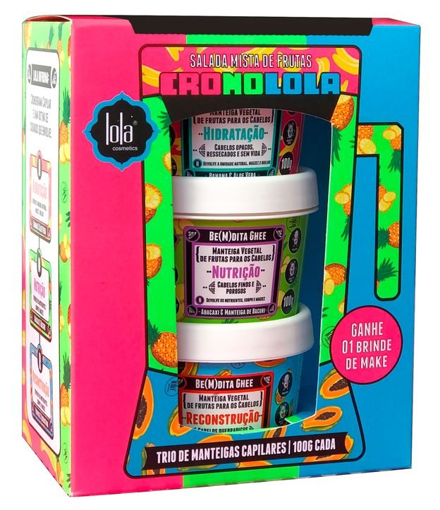 Kit de Mascaras Capilares Bem dita Ghee Cronolola Lola Cosmetics KIT