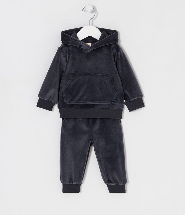 Conjunto Infantil com Capuz e Barbatanas de Dino - Tam 0 a 18 meses