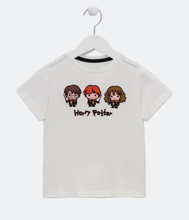 Remera Infantil Estampado Harry Rony y Hermione Harry Potter - Talle 1 a 5 años Blanco 1