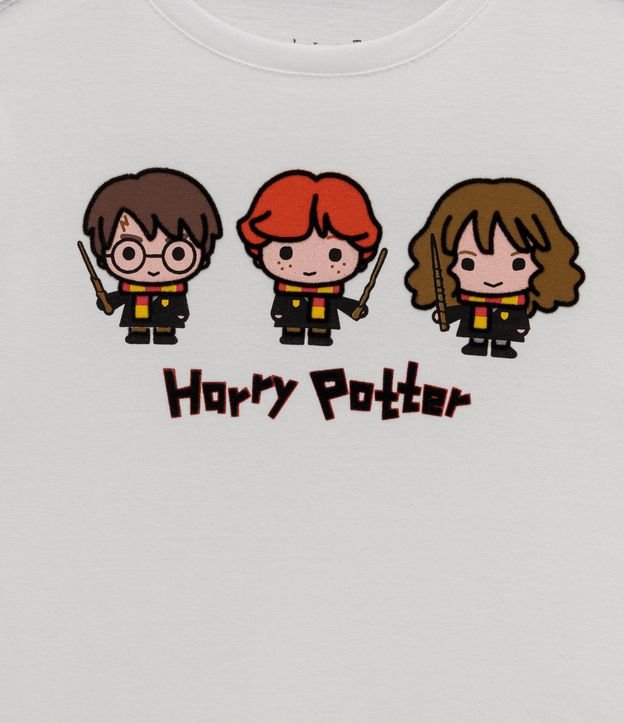 Remera Infantil Estampado Harry Rony y Hermione Harry Potter - Talle 1 a 5 años Blanco 3
