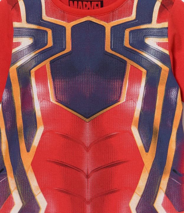 Camiseta Infantil Manga Curta Algodão Homem Aranha Vermelho Tam 2 a 10