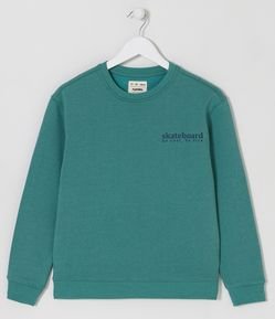 Blusão Infantil com Lettering Skateboard - Tam 5 a 14 Anos