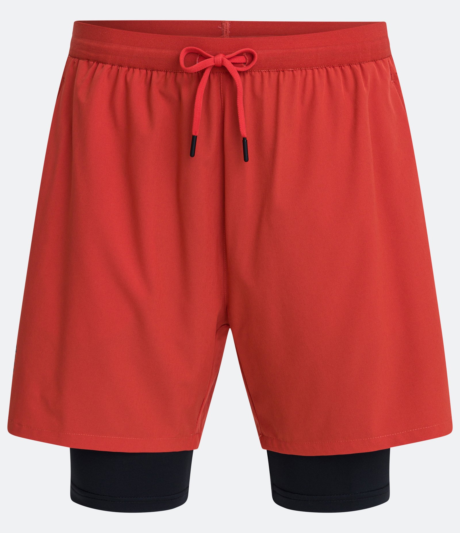 Bermuda Esportiva com Short de Compressão e Recorte Texturizado Vermelho 5