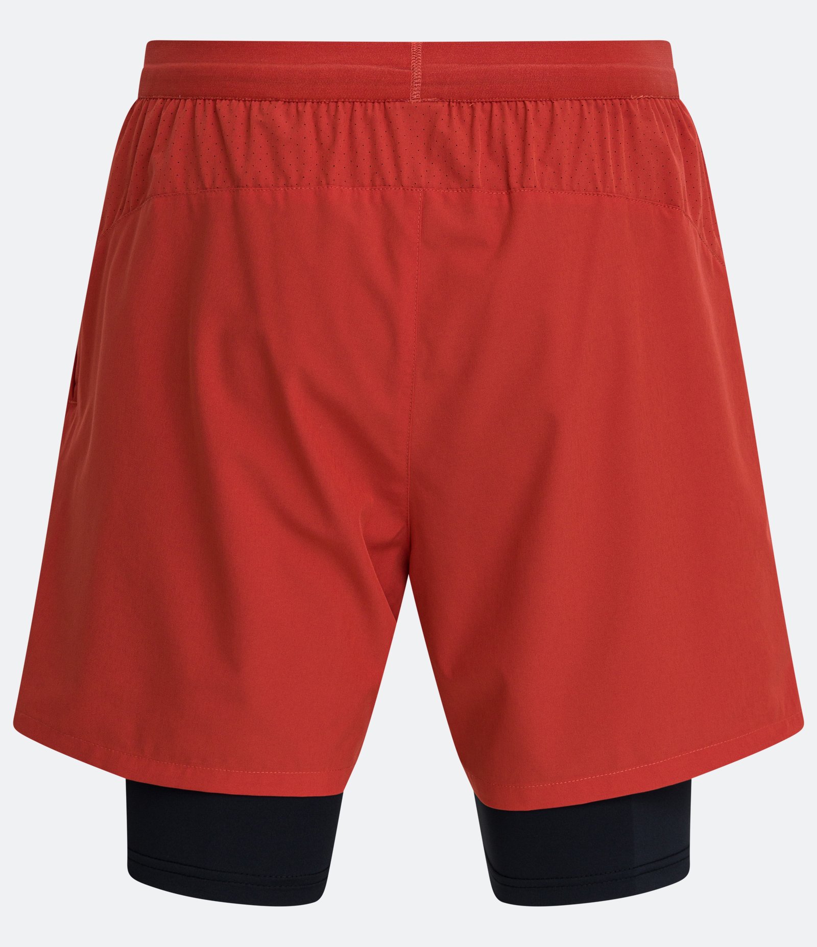 Bermuda Esportiva com Short de Compressão e Recorte Texturizado Vermelho 6