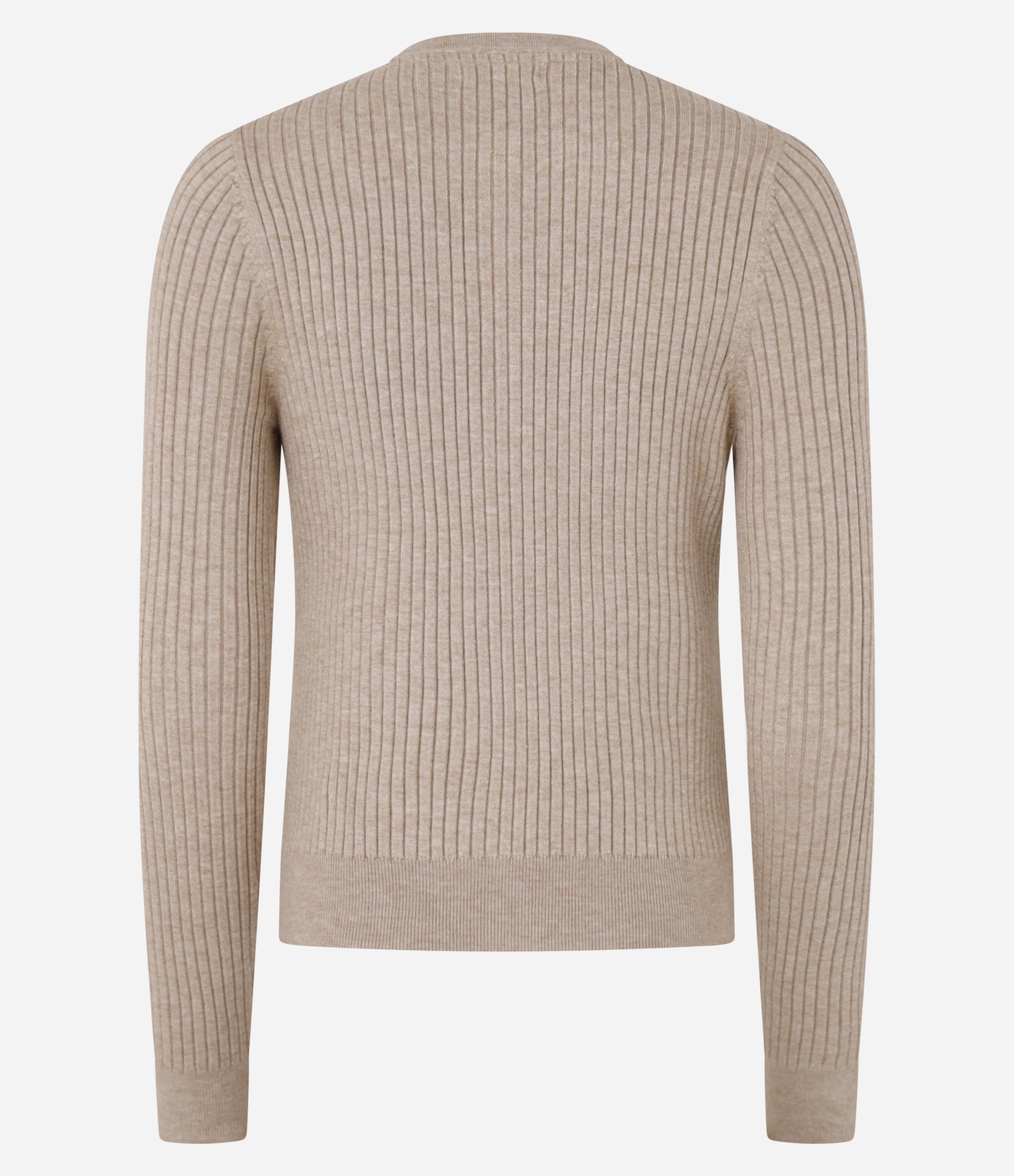 Cardigan Curto em Tricô com Textura Canelada Bege 8