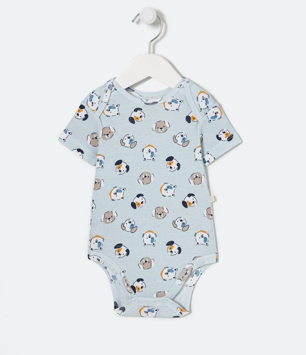 Body Infantil Estampa de Cachorrinhos- Tam 0 a 24 meses