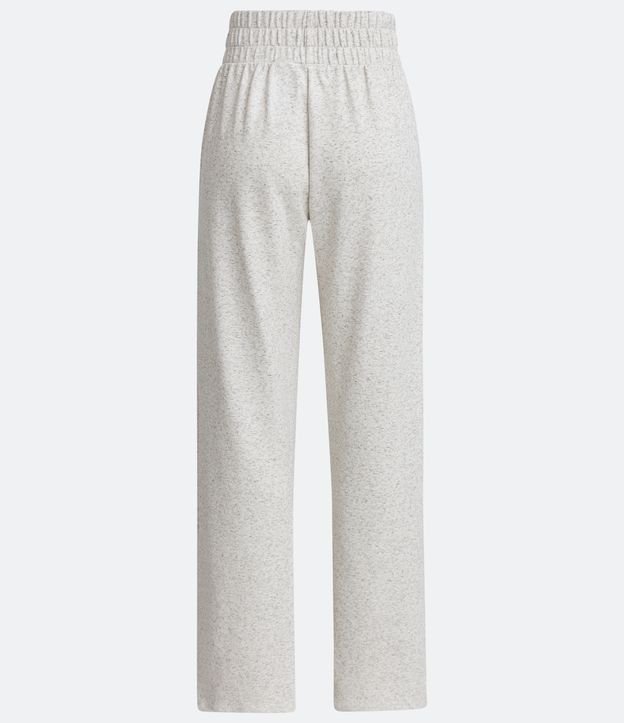 Calça Pantalona Esportiva em Viscose com Textura e Bolsos Off White 7