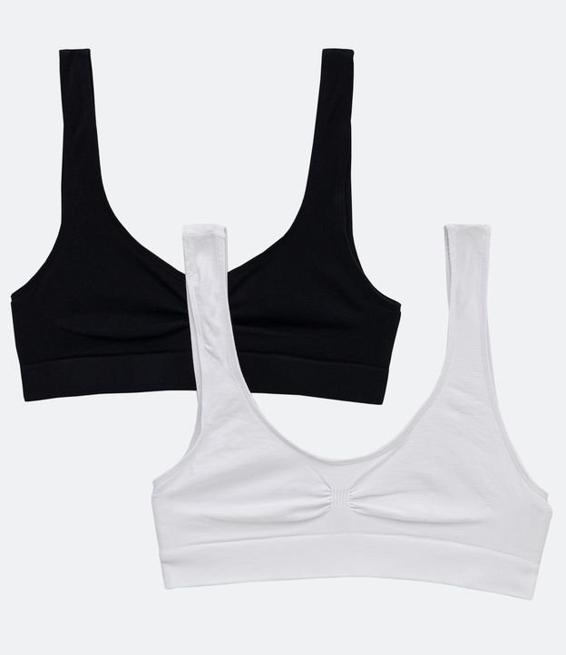 Kit 02 Sutiãs em Microfibra Sem Bojo Sem Aro com Alça Média Trifil