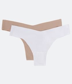 Kit 02 Calcinhas Biquíni Fio em Microfibra Corte a Laser Trifil