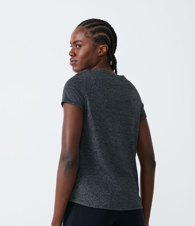 Remera Deportiva en Polycotton con Estampado Spinning Gris 3
