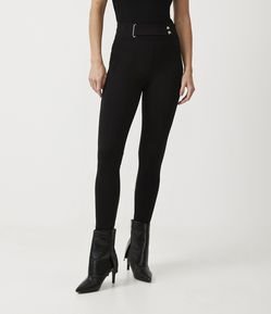 Calça Legging em Ponto Roma com Cós Diferenciado