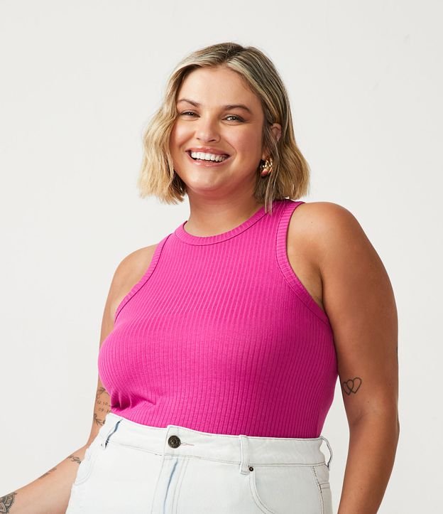 Blusa Cavada Canelada Curve & Plus Size