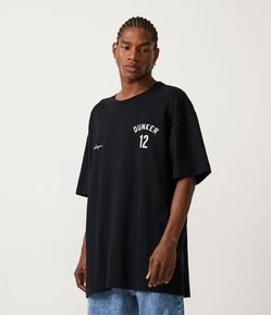 Camiseta em Meia Malha com Estampa Michigan