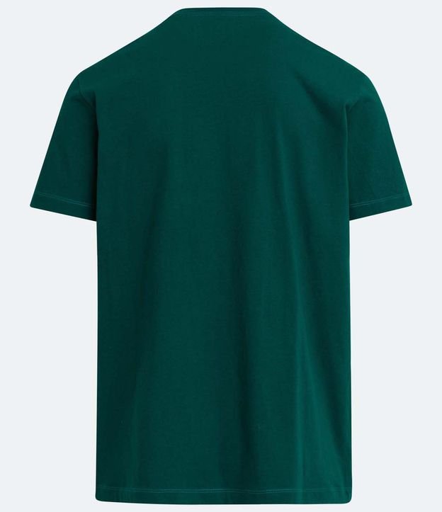 Camiseta Comfort em Algodão com Estampa de Lettering Verde 6