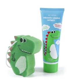 Kit Hora do Banho Dinossauro Alchemia Infantil 