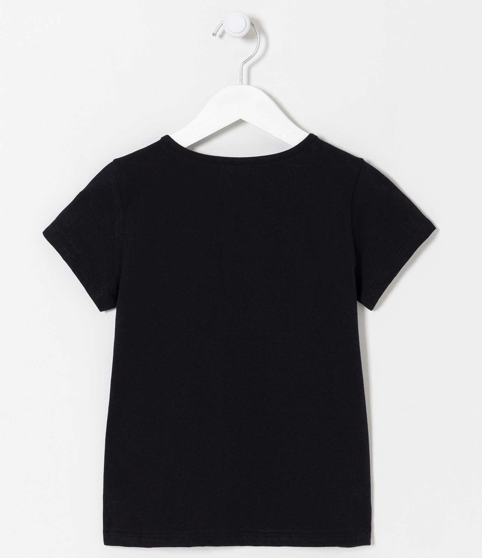 Blusa T-shirt Infantil Estampa Dedos Paz & Amor - Tam 5 a 14 anos Preto 2