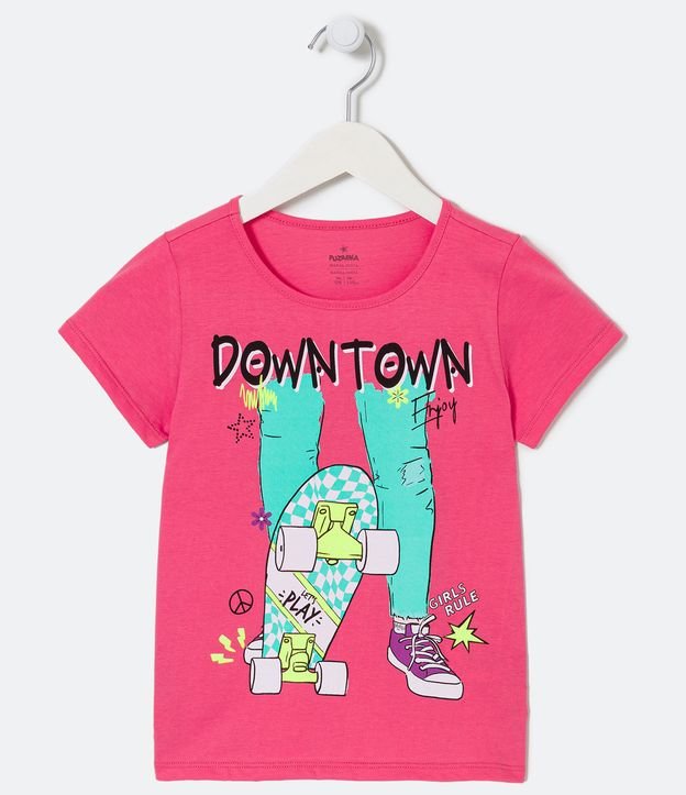 Camiseta Infantil Estampa Skate - Tam 5 a 14 Anos