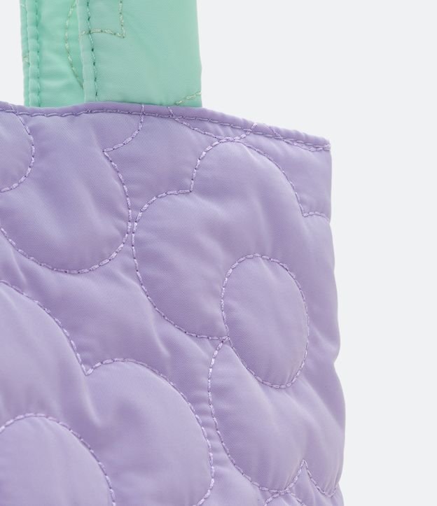 Bolso Infantil Cuadrada con Textura Capitoneada Violeta Claro 2