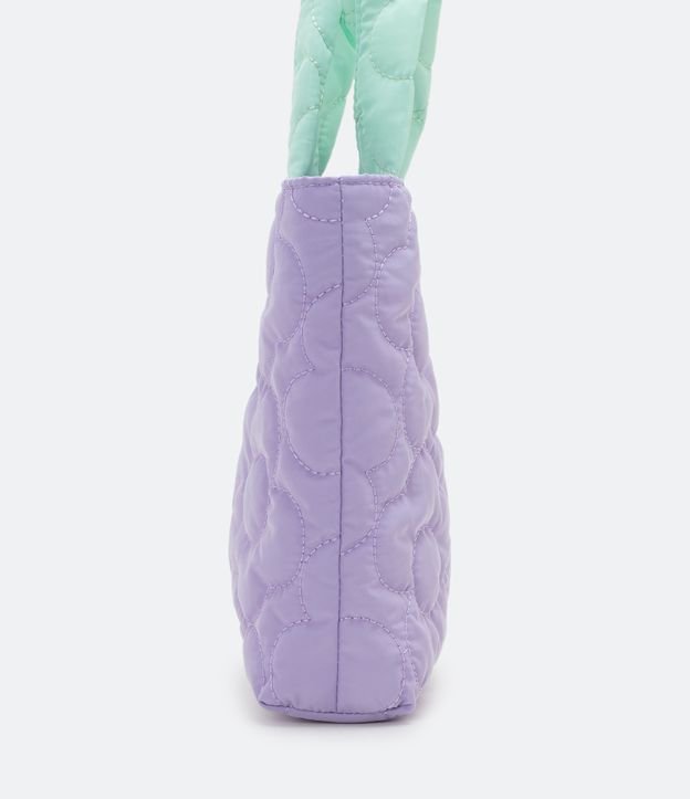Bolso Infantil Cuadrada con Textura Capitoneada Violeta Claro 5