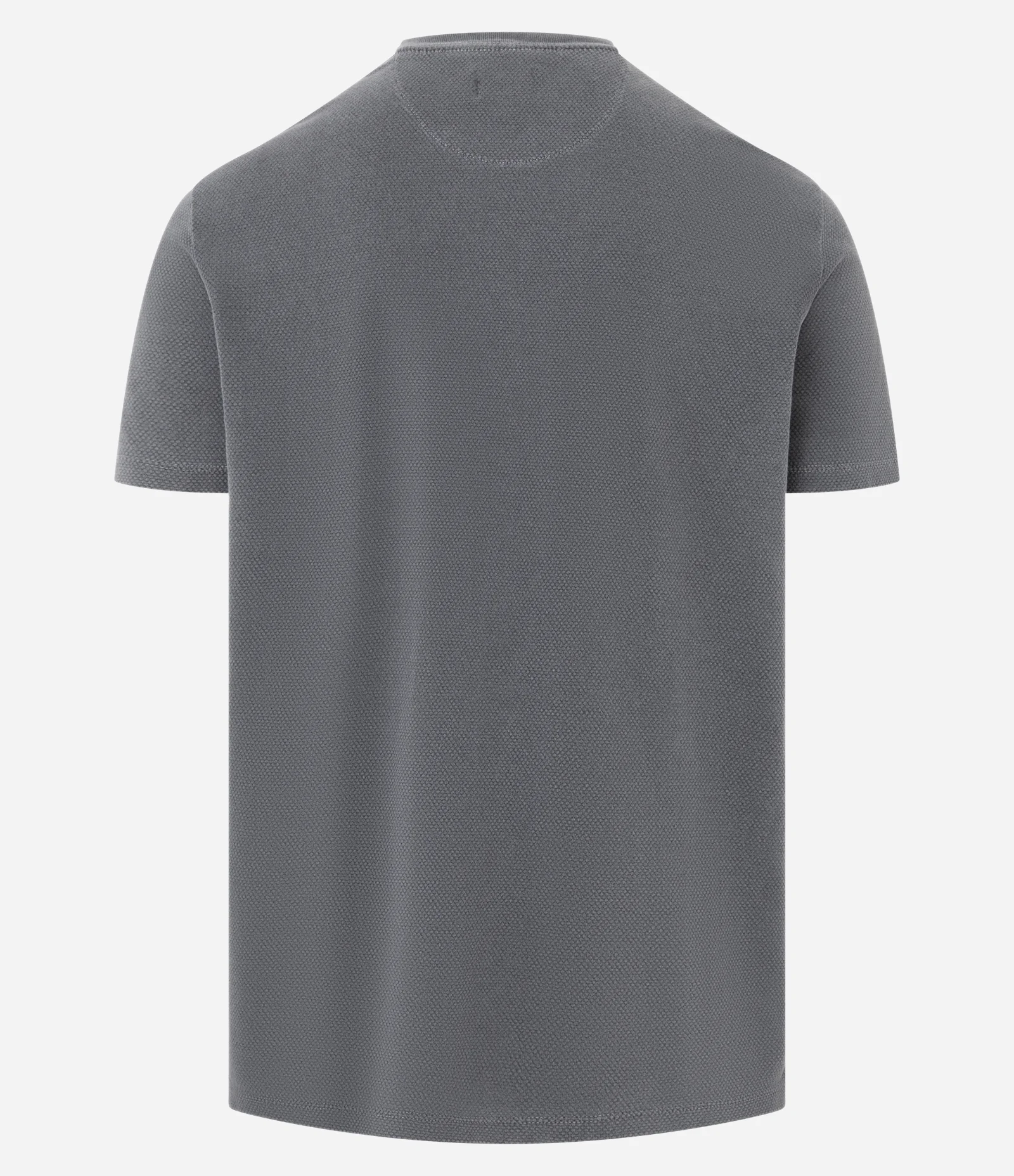 Camiseta Comfort em Algodão Texturizado com Bolso Frontal Cinza Médio 3