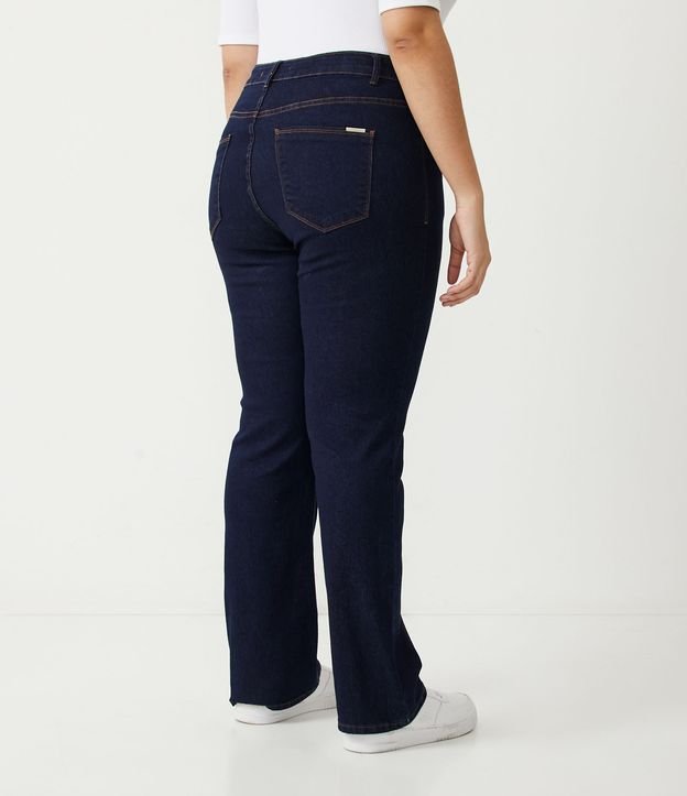 Calça Reta em Jeans Curve & Plus Size Azul 3