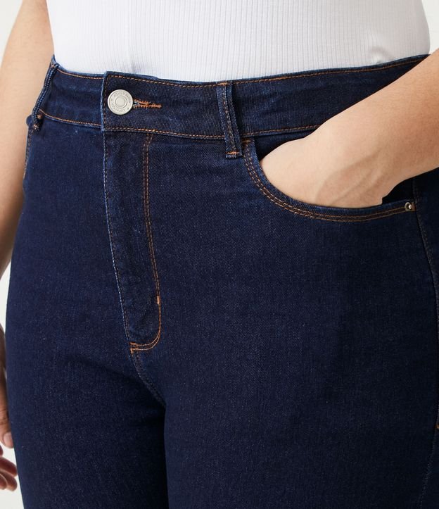 Calça Reta em Jeans Curve & Plus Size Azul 4